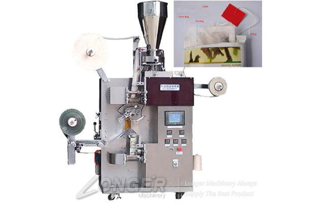 Tea Sachet Packing Machine with Lebal and String