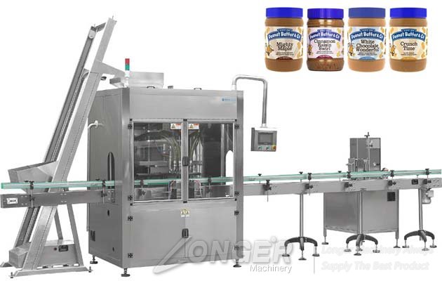 Automatic Peanut Butter Filling Capping Machine